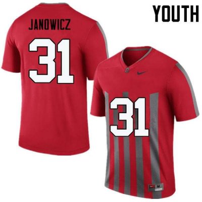 Youth Ohio State Buckeyes #31 Vic Janowicz Throwback Nike NCAA College Football Jersey October QLY6744WM
